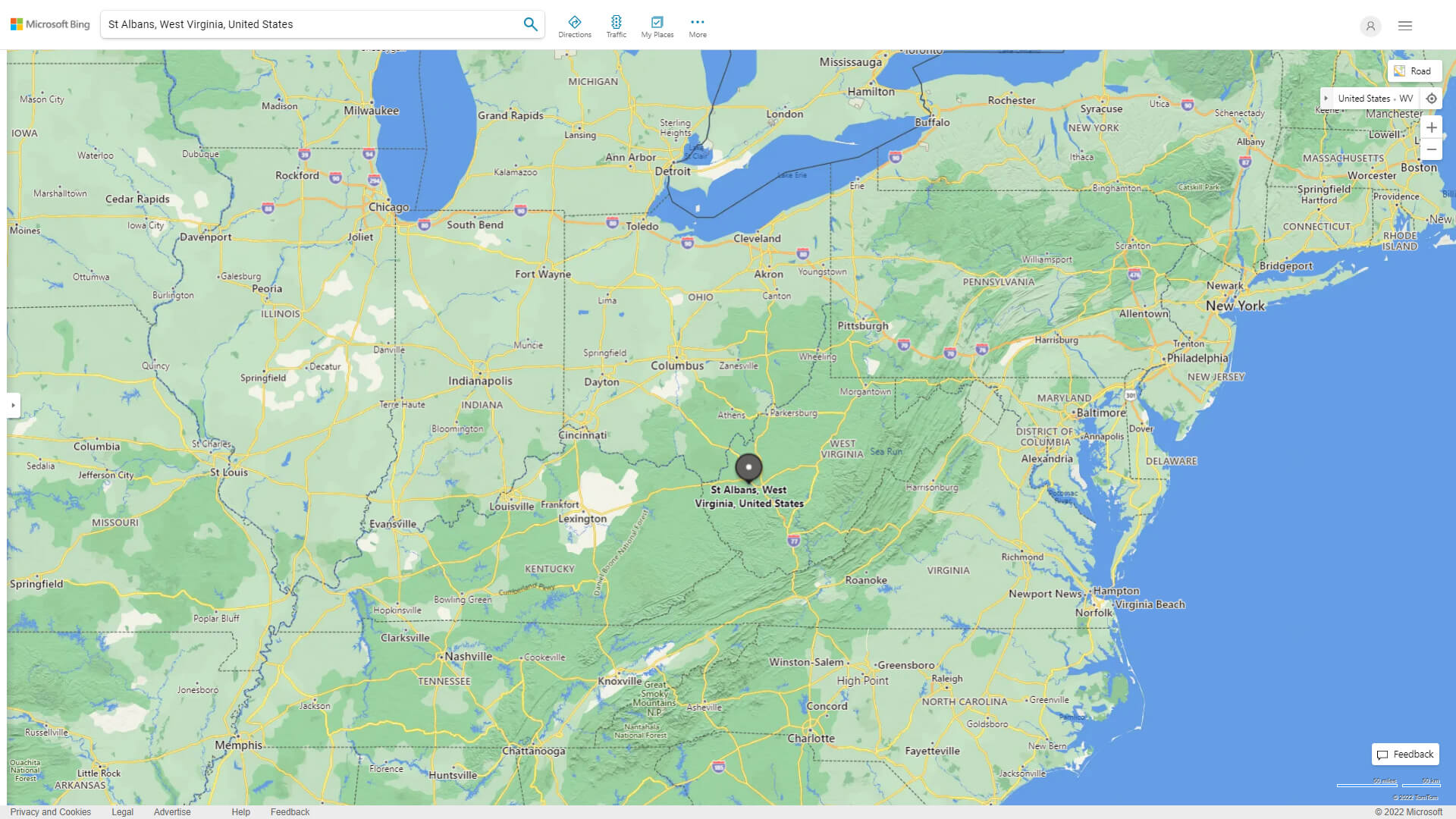 St. Albans Map West Virginia